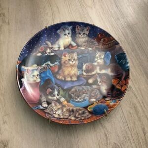 Frisky Business Kitten Plate Litter Rascals Bradford Exchange Jürgen Scholz.